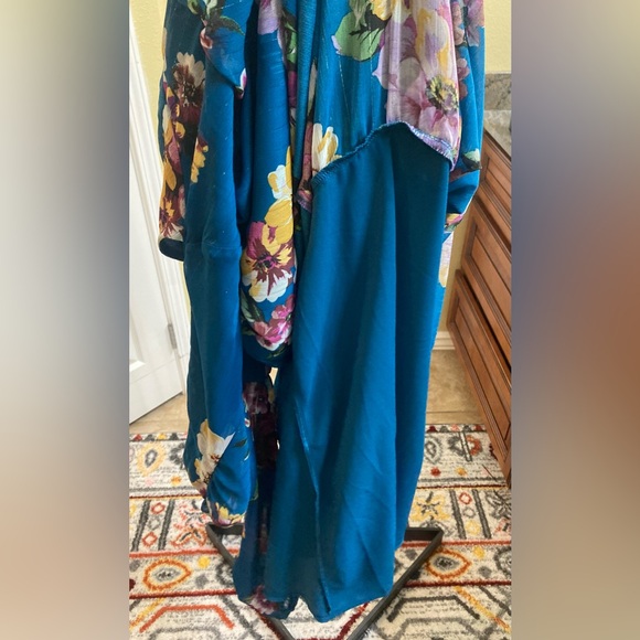 NWT Fourteenth Place Balboa Tiered Floral Print Long Sleeve Chiffon Maxi Dress - Picture 10 of 14